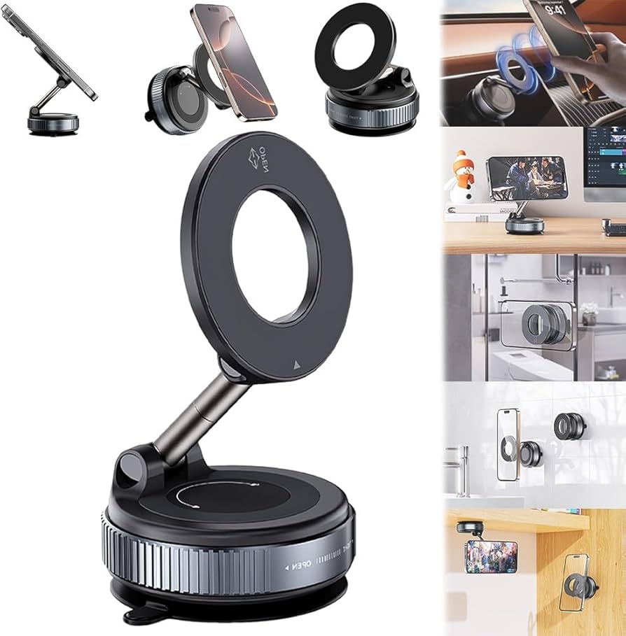 GLOWER STEPS MagGrip 360° 📱 – Strong Magnetic Phone Holder, Mounts Anywhere GLOWER STEPS