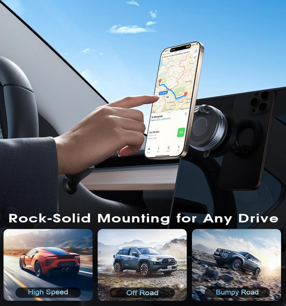 GLOWER STEPS MagGrip 360° 📱 – Strong Magnetic Phone Holder, Mounts Anywhere GLOWER STEPS