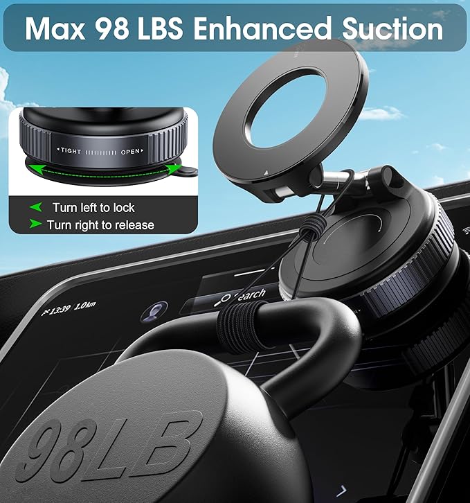 GLOWER STEPS MagGrip 360° 📱 – Strong Magnetic Phone Holder, Mounts Anywhere GLOWER STEPS